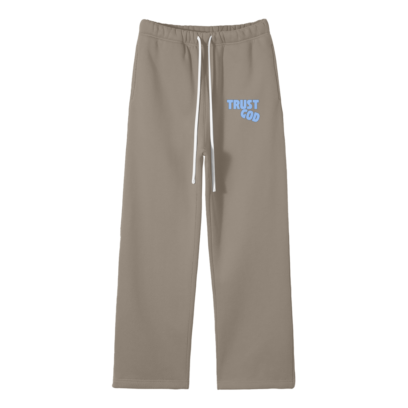 Trust God Streetwear Fleece Straight Leg Pants