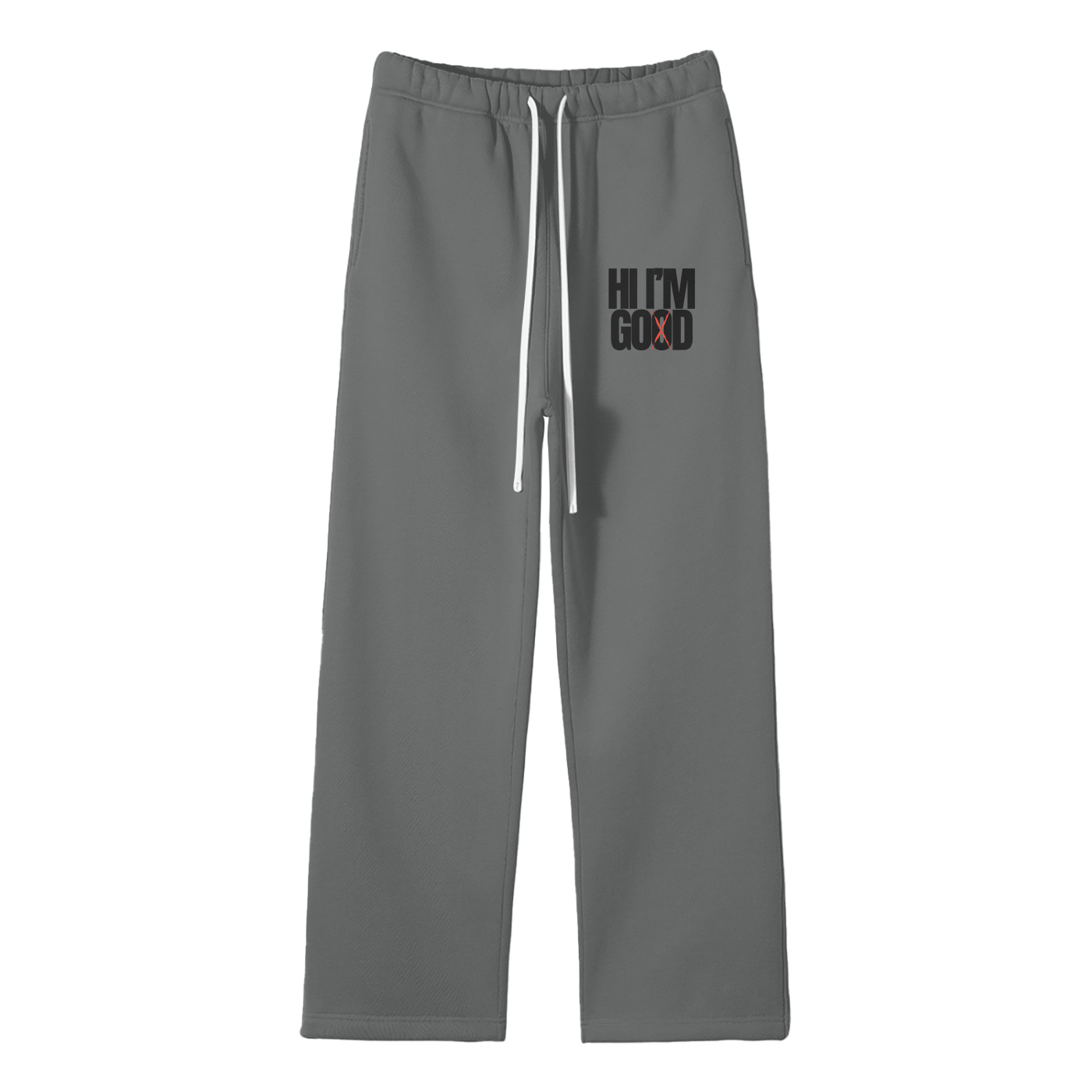 Hi I'm God Streetwear Fleece Straight Leg Pants