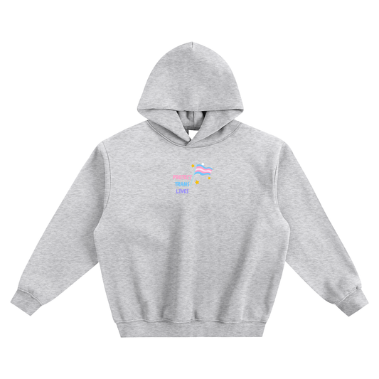 Protect Trans Lives Fleeced Boxy Hoodie