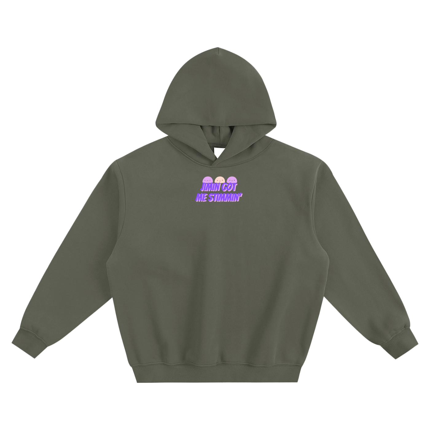 Jimin Got Me Stimmin' (Mochi) Fleeced Boxy Hoodie
