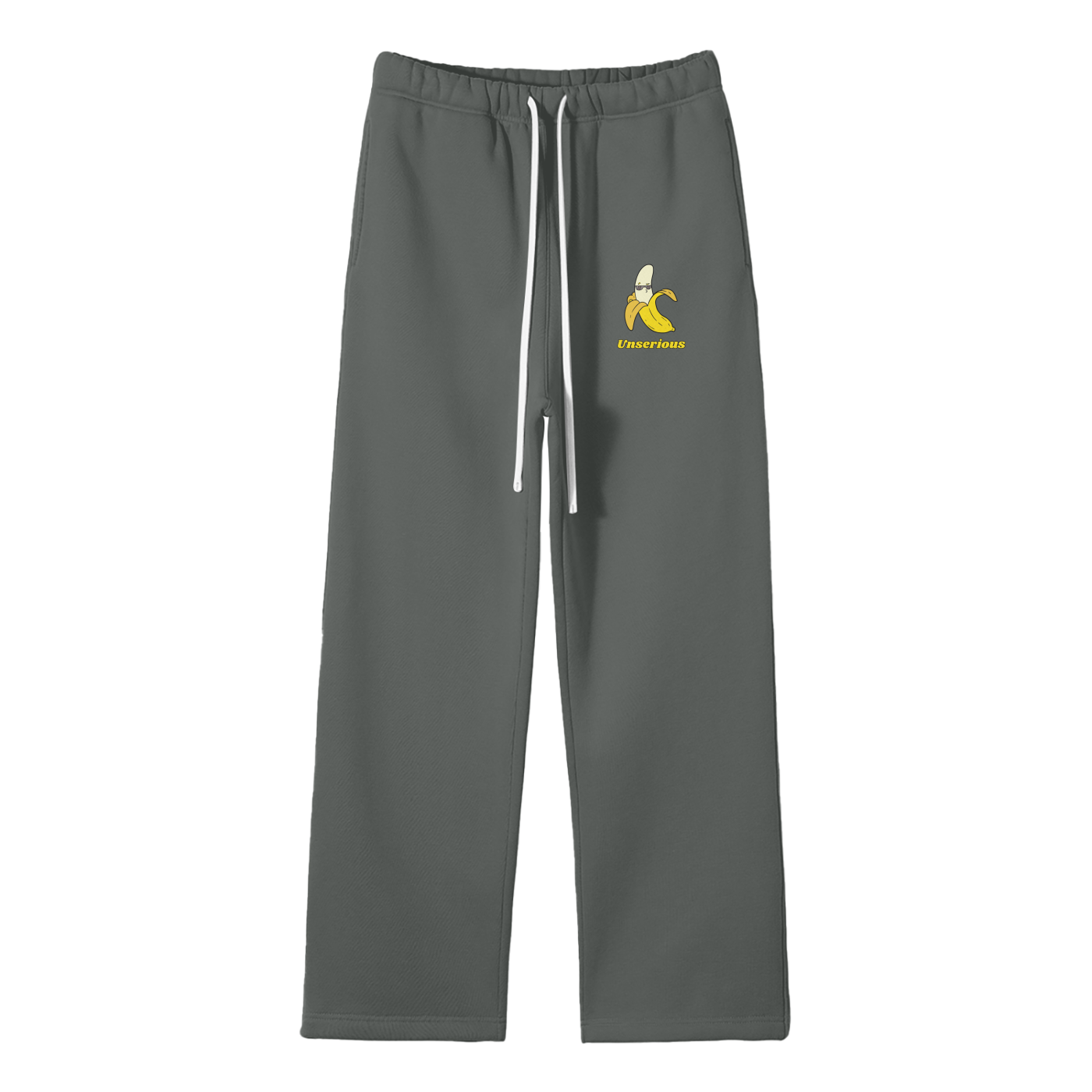 Unserious Streetwear Fleece Straight Leg Pants