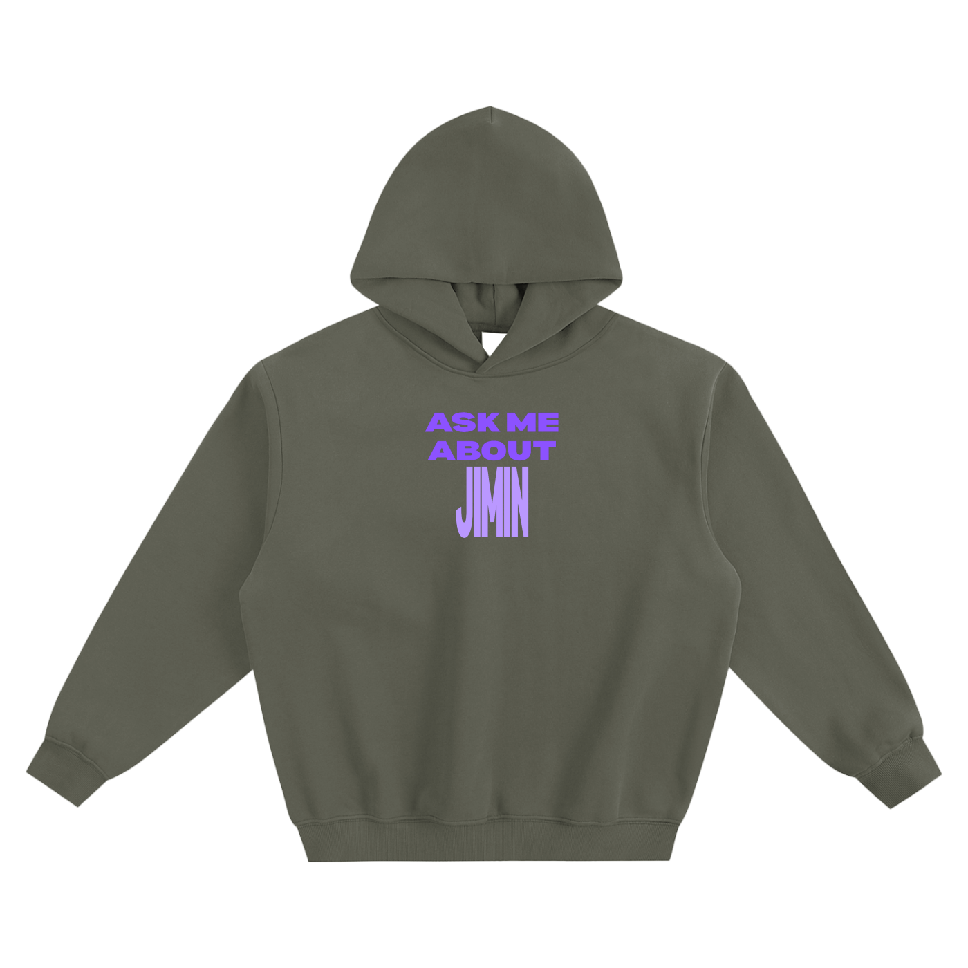 Ask Me About Jimin Fleeced Boxy Hoodie