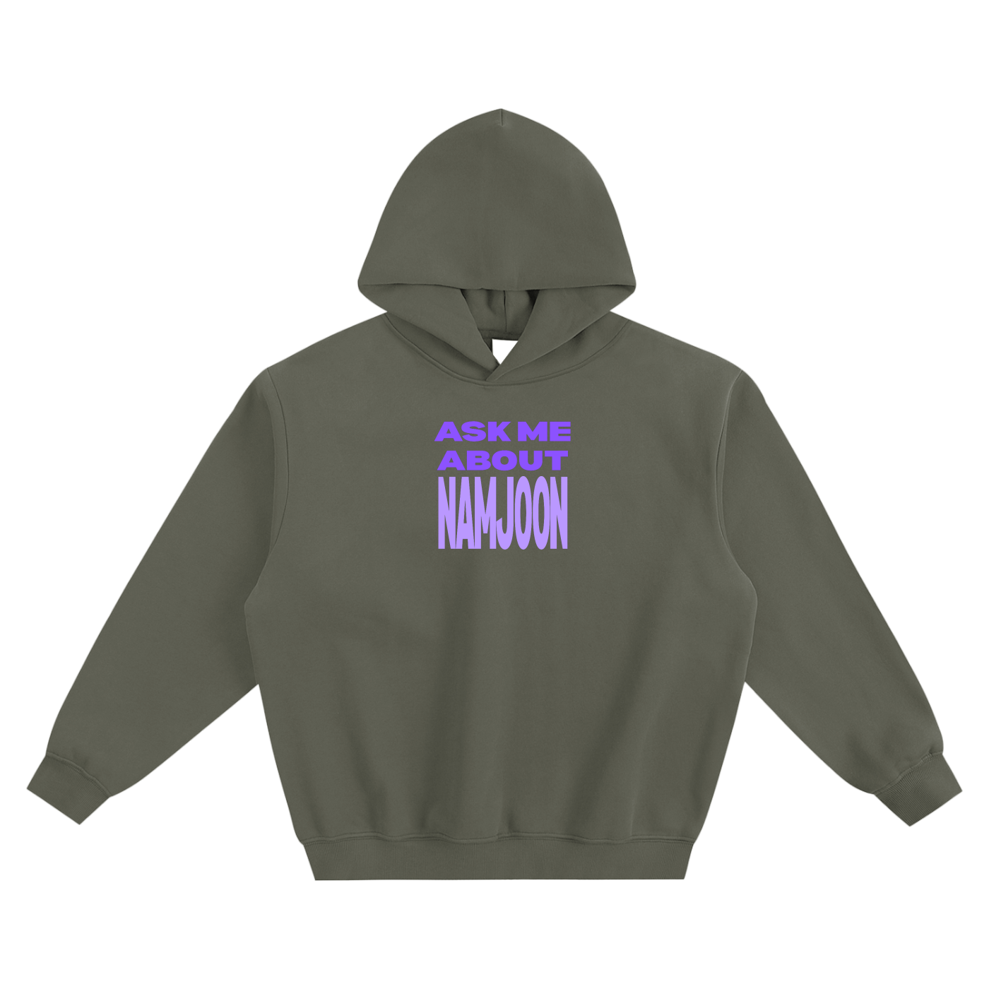Ask Me About Namjoon Fleeced Boxy Hoodie