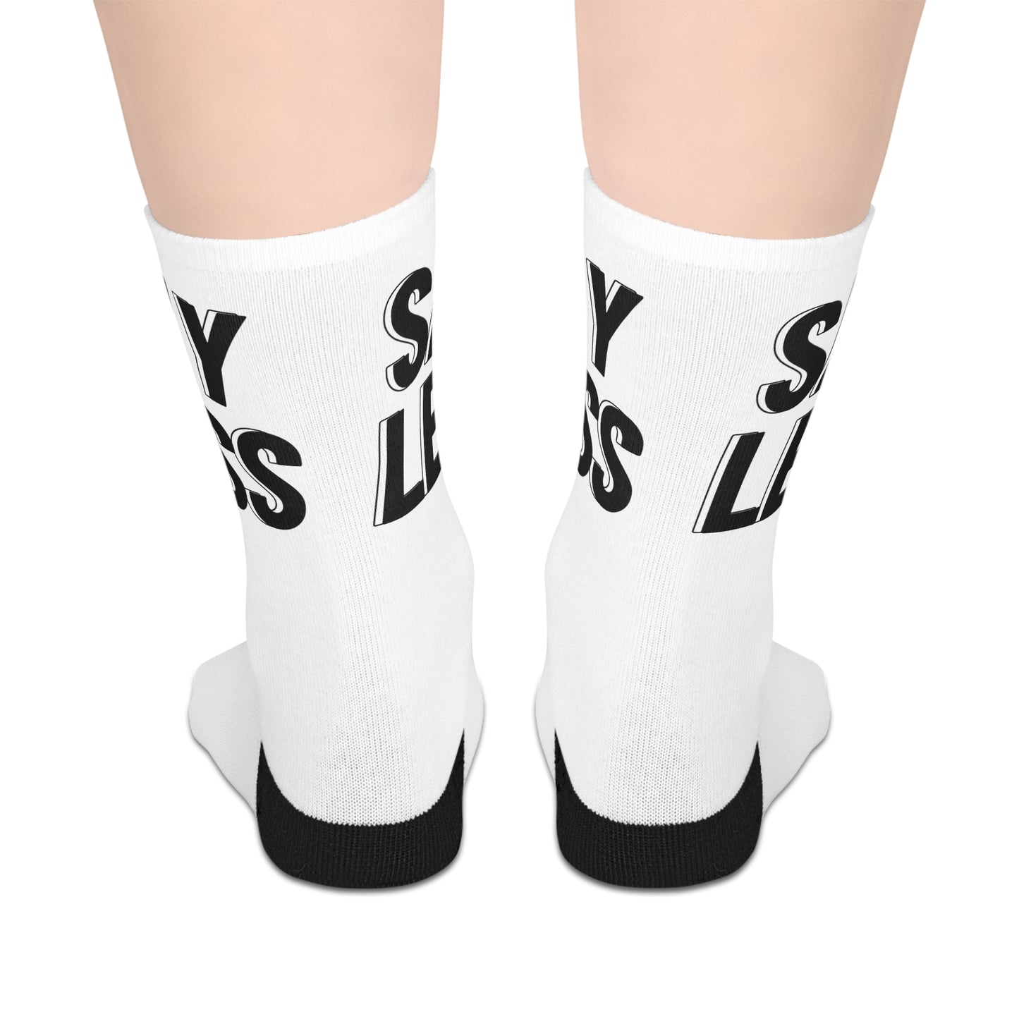 Say Less Mid-length Socks (White)