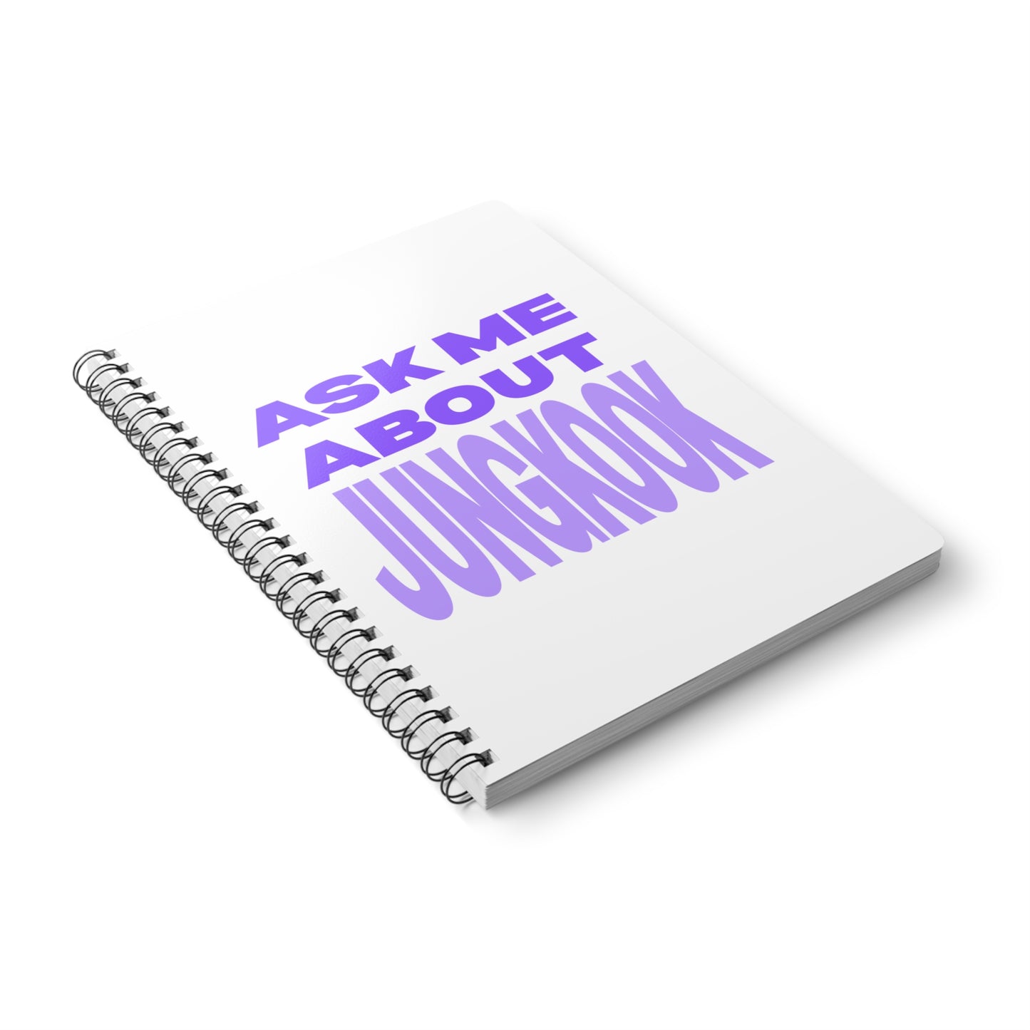 Ask Me About Jungkook Wirobound Softcover Notebook, A5