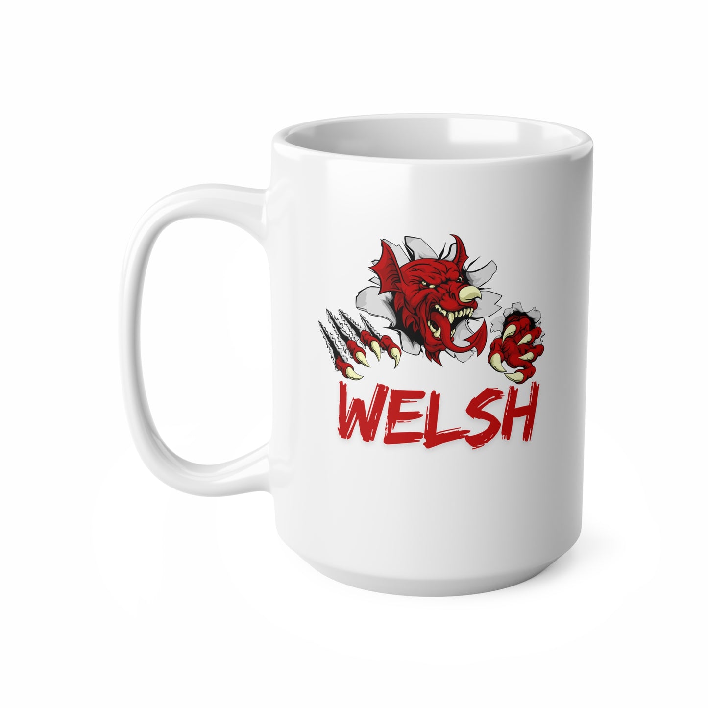 Welsh Ceramic Coffee Cup, 15oz