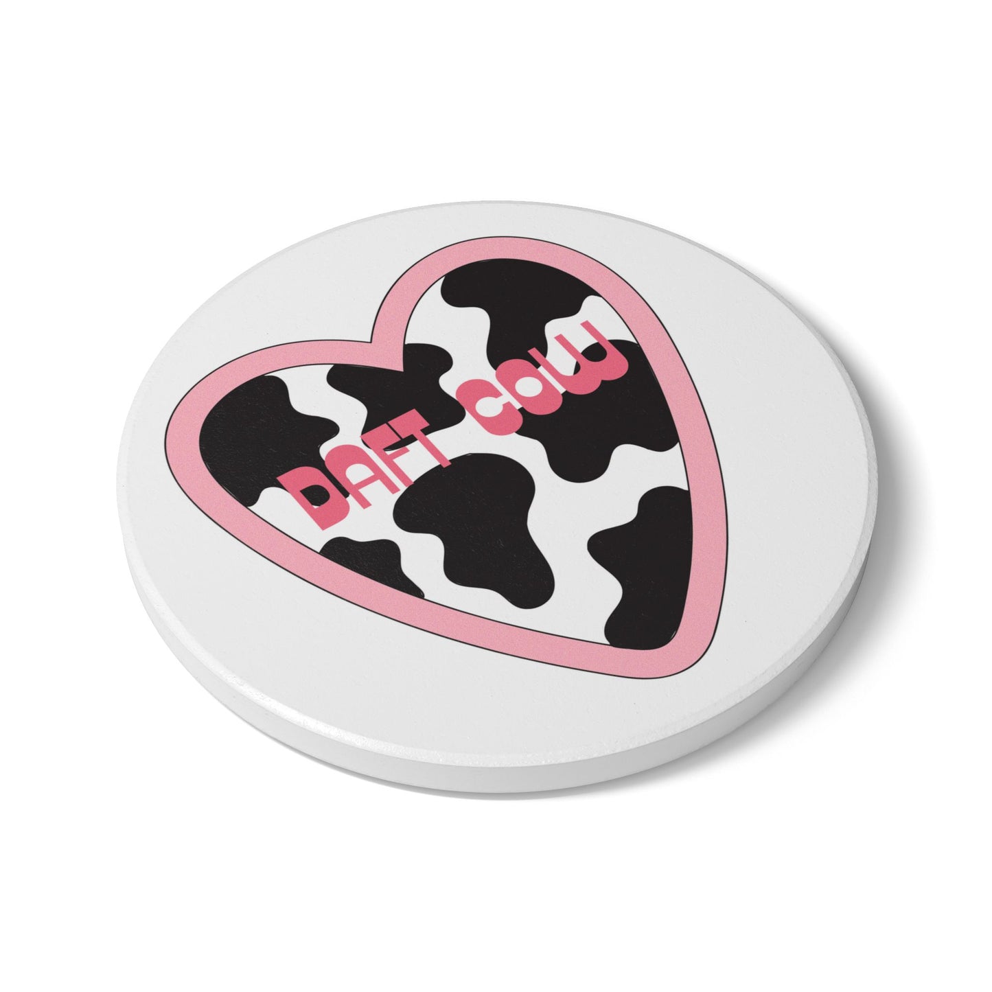 Daft Cow Ceramic Coaster
