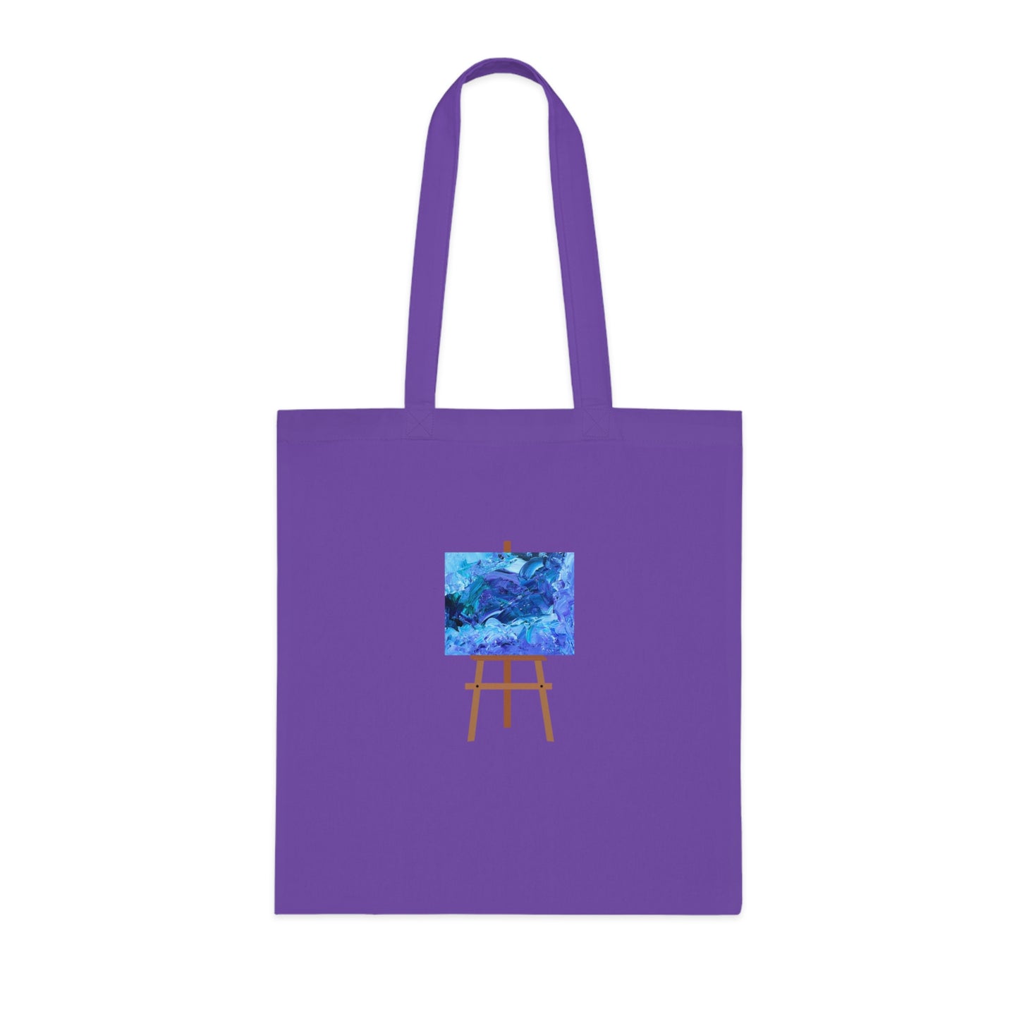 Waves Of Sapphire (Easel) Cotton Tote