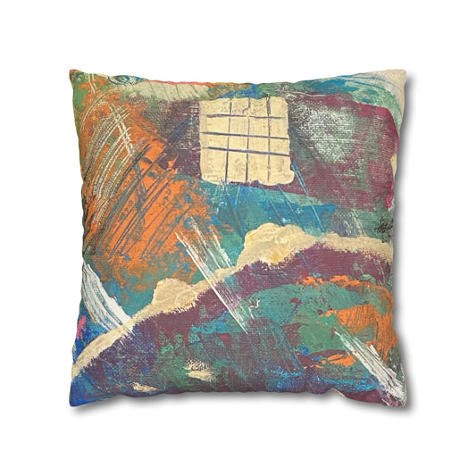 Cube Square Poly Canvas Pillowcase