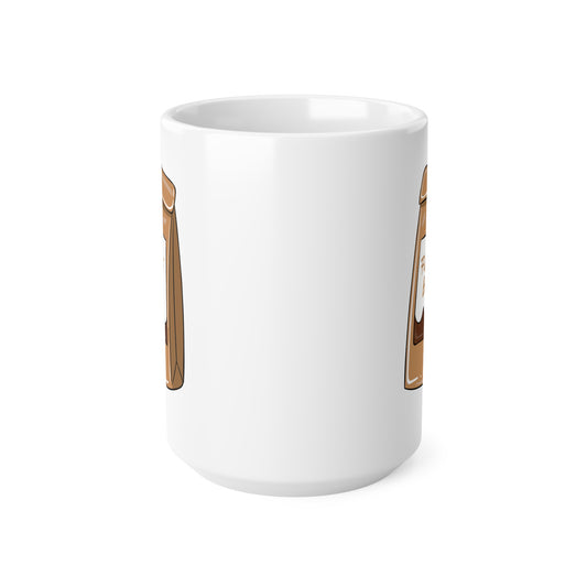 Full Of Beans Ceramic Coffee Cup, 15oz