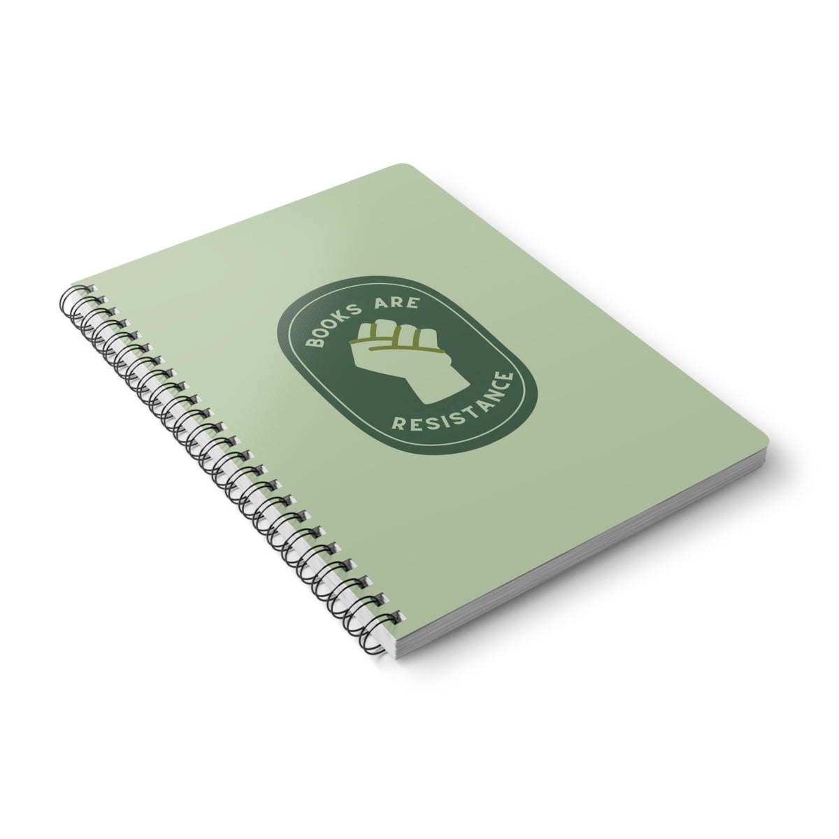 Books Are Resistance (Patch) Wirobound Softcover Notebook, A5