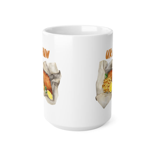 UK Hun (Chippy) Ceramic Coffee Cup (1) 15oz