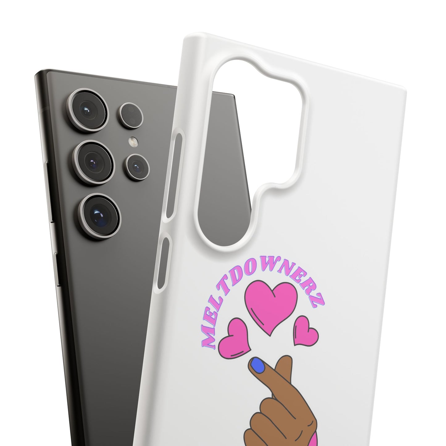 Meltdownerz Heart Pink Curve Snap Cases
