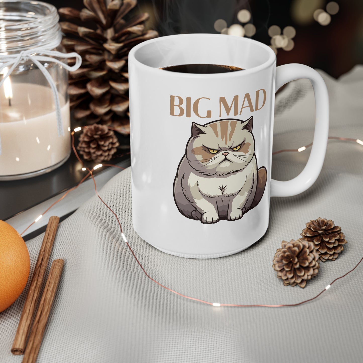 Big Mad Ceramic Coffee Cup, 15oz