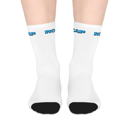 No Cap Mid-length Socks (White)