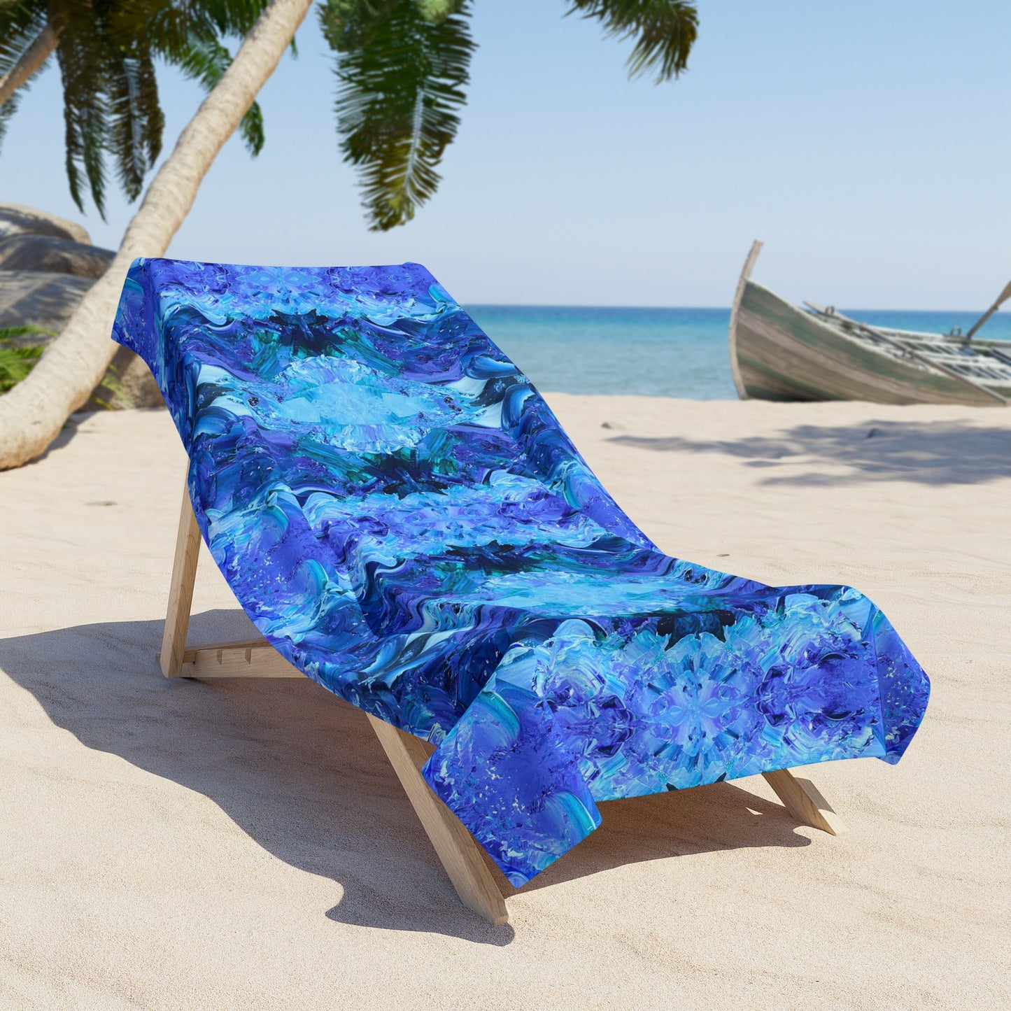 Waves Of Sapphire Beach Towel