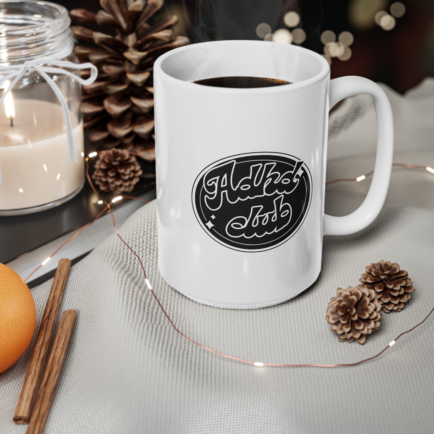 ADHD Club (1) Ceramic Coffee Cup 15oz