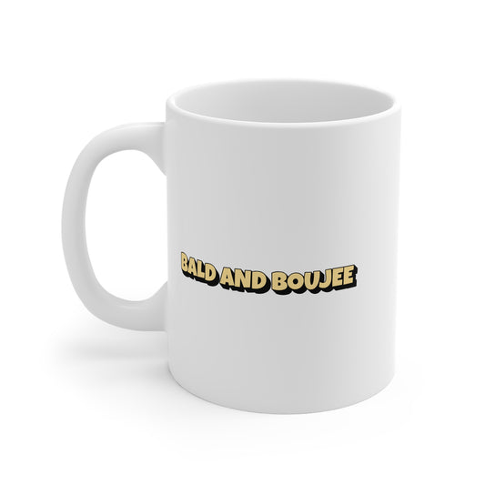 Bald And Boujee Yellow 11oz White Mug