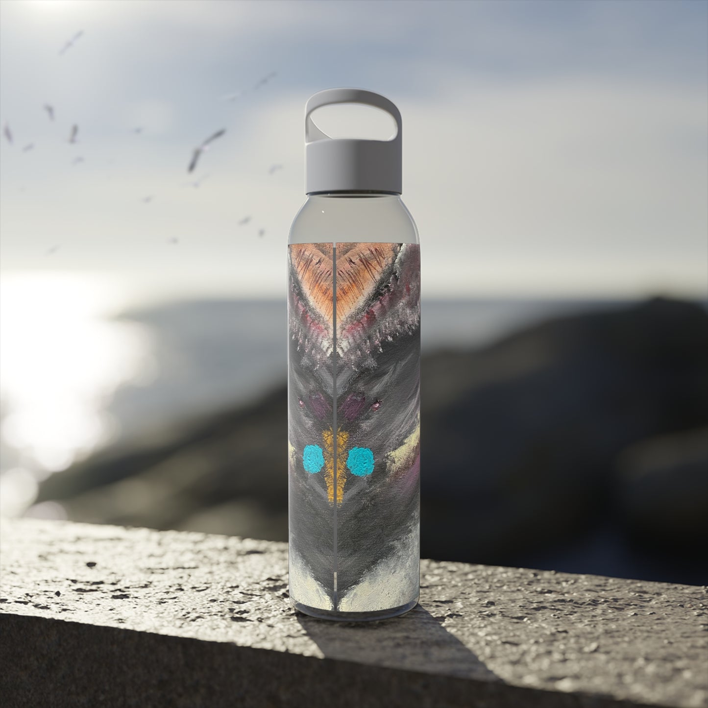 Big Blue Small World Sky Water Bottle