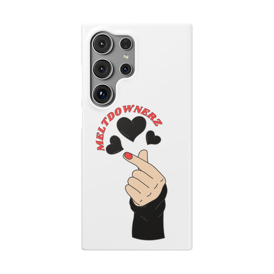 Meltdownerz Heart Black Curve Snap Cases