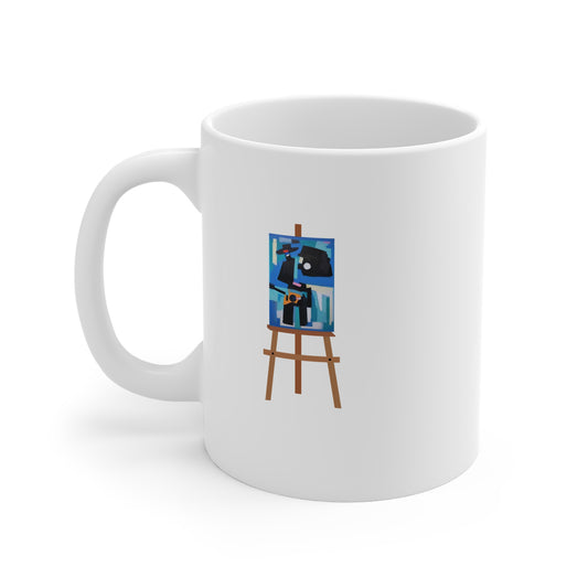 Scratch Me Anime (Easel) 11oz White Mug
