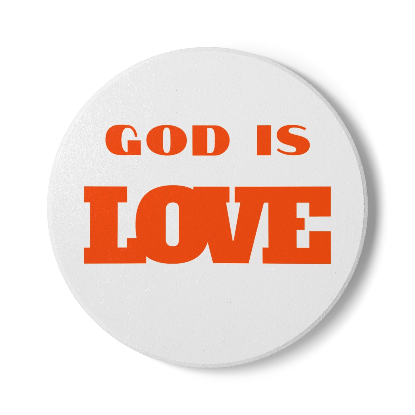 God Is Love (1) Ceramic Coaster