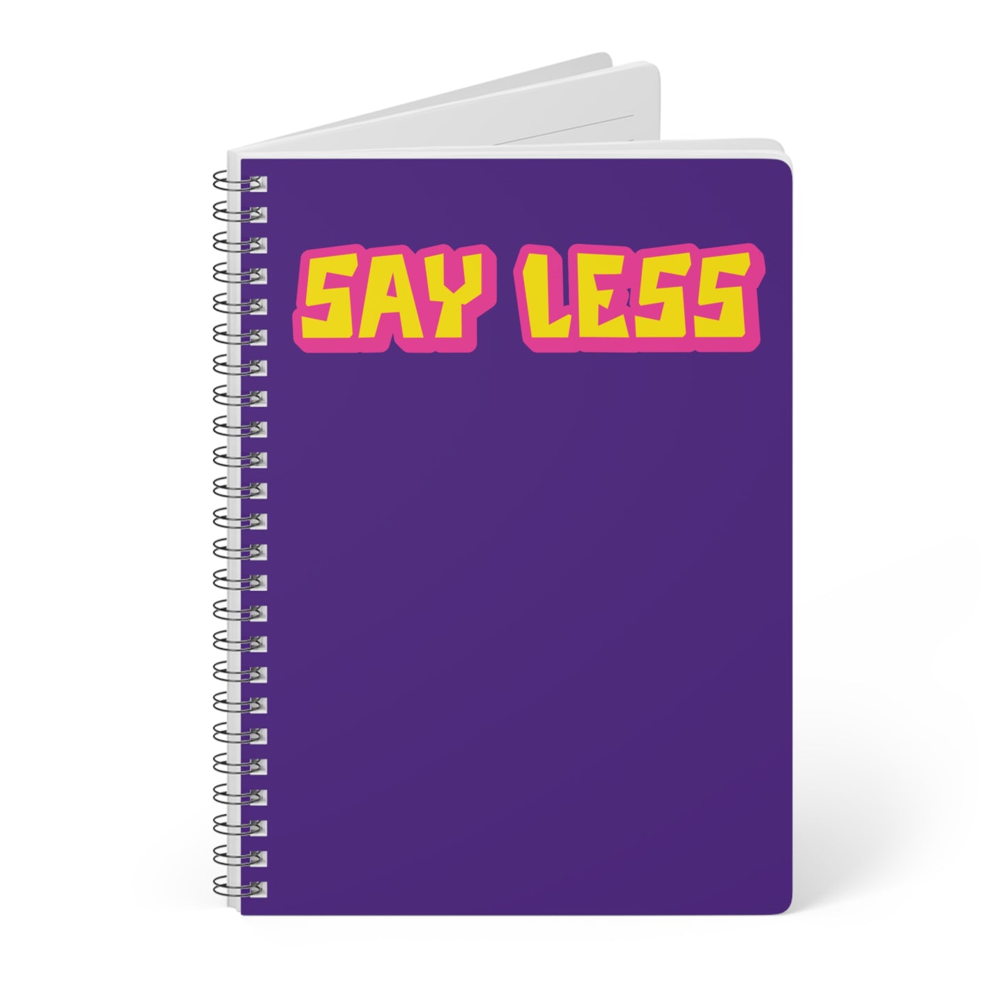 Say Less Wirobound Softcover Notebook, A5