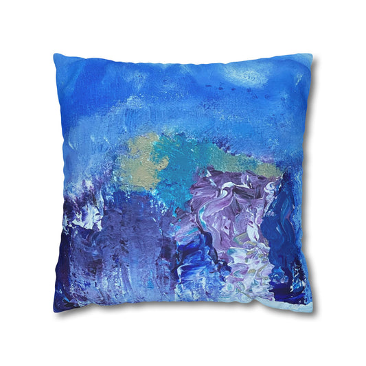 Jus Peak Square Poly Canvas Pillowcase