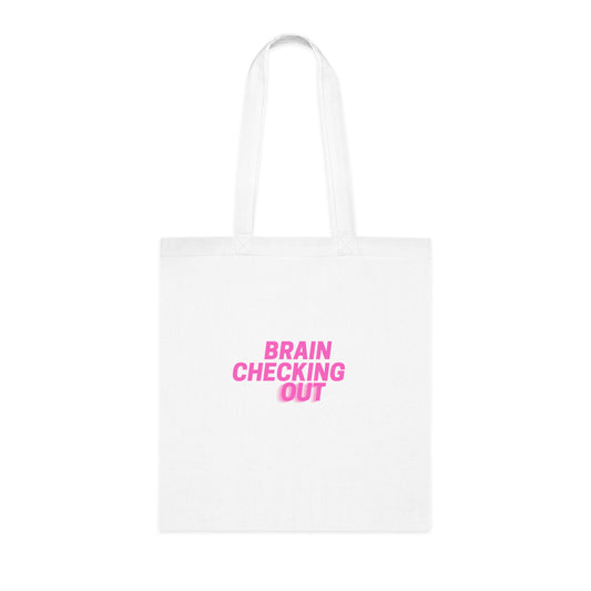 Brain Checking Out Cotton Tote