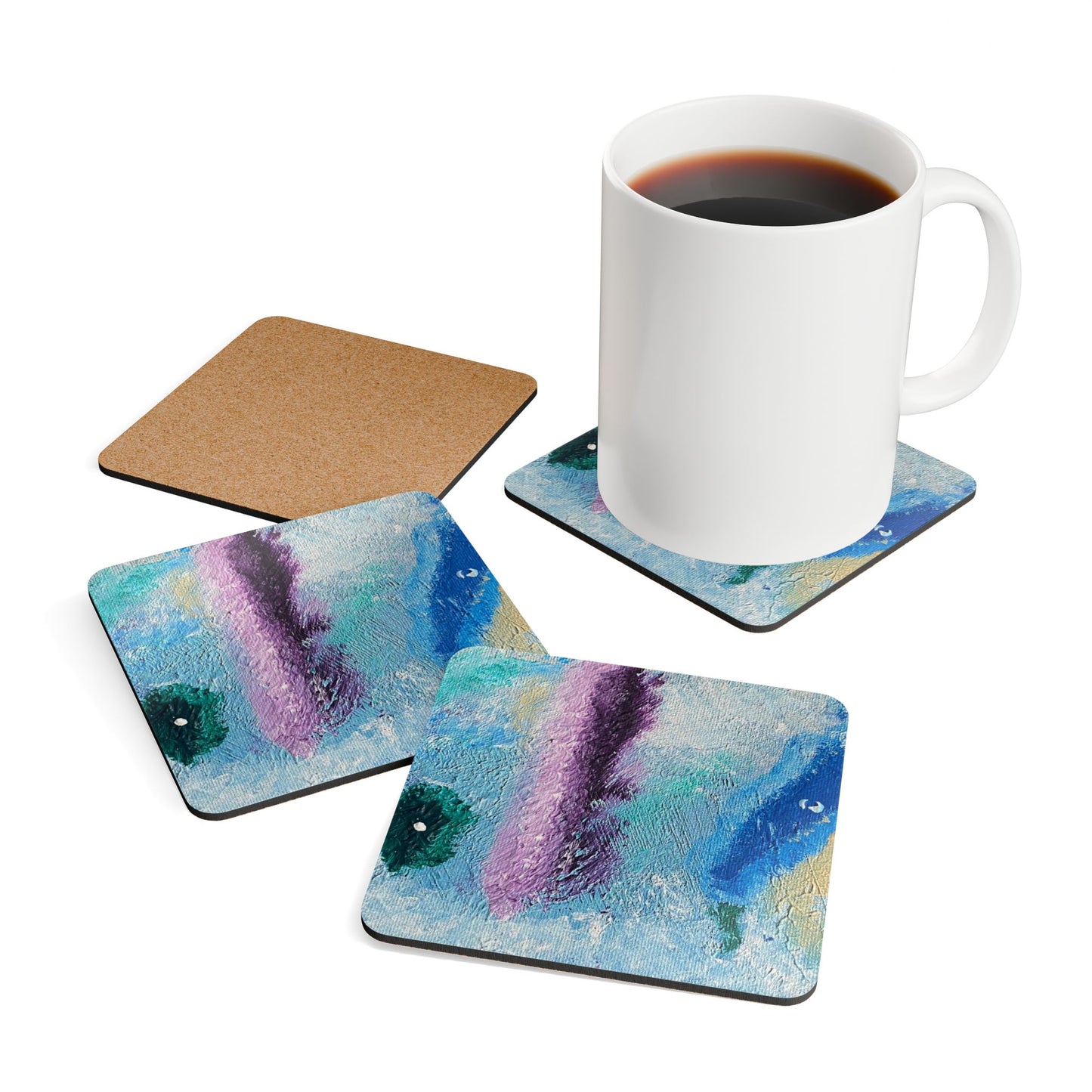 Petri Dish Wish An Accent Corkwood Coaster Set
