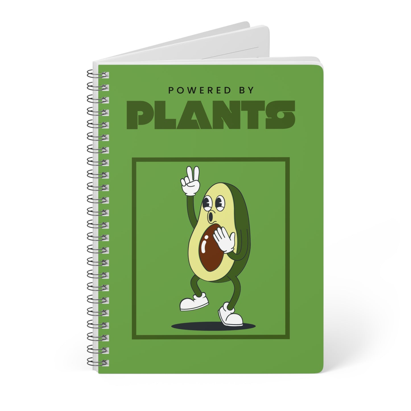 Powered By Plants Wirobound Softcover Notebook, A5