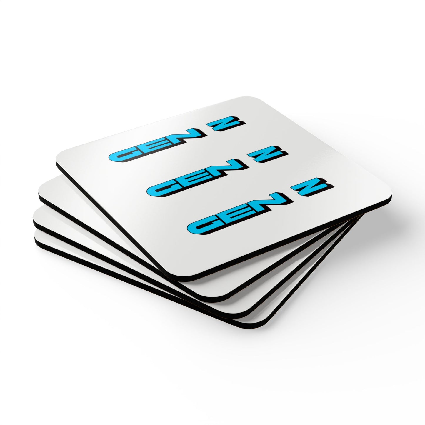 Gen Z Blue Corkwood Coaster Set