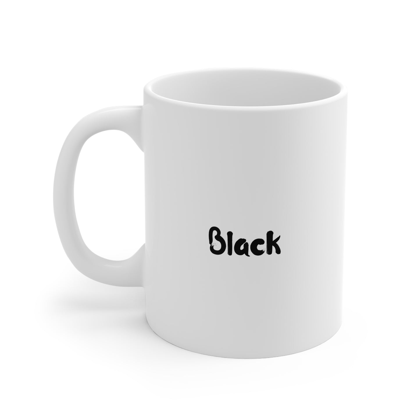 Black 11oz White Mug