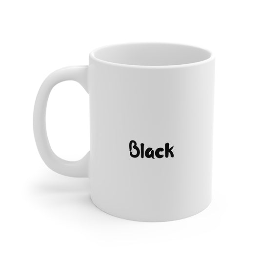 Black 11oz White Mug