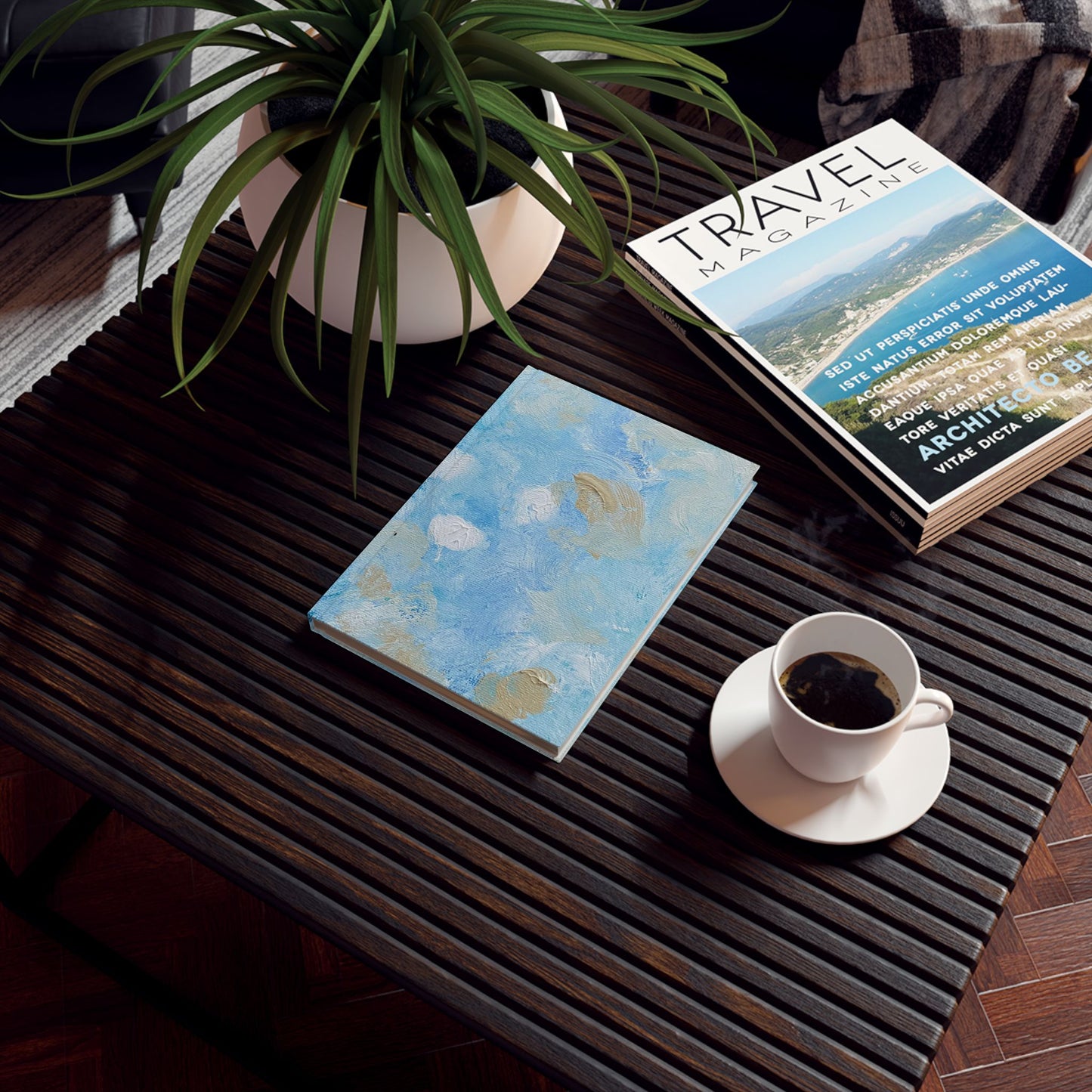 Earing On The Side Of Wispy Hard Backed Journal