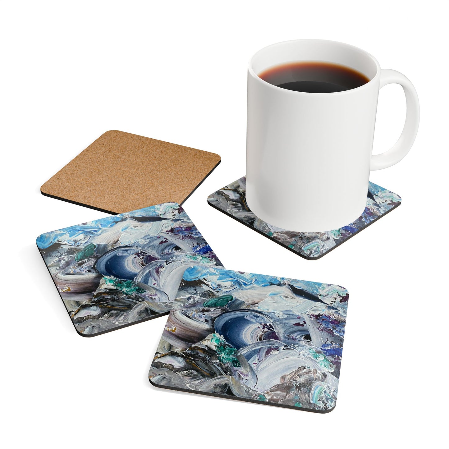 Catch A Big Wave Corkwood Coaster Set
