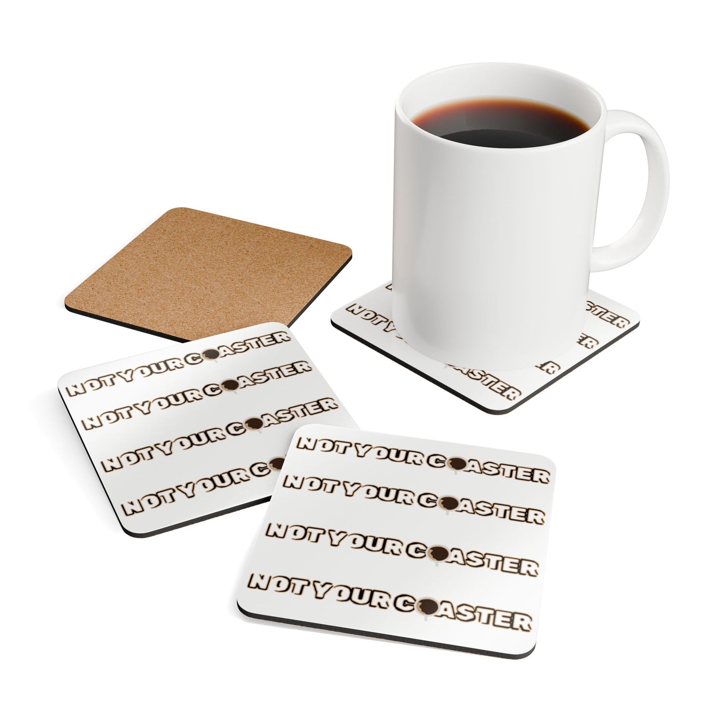 Not Your Coaster Corkwood Coaster Set