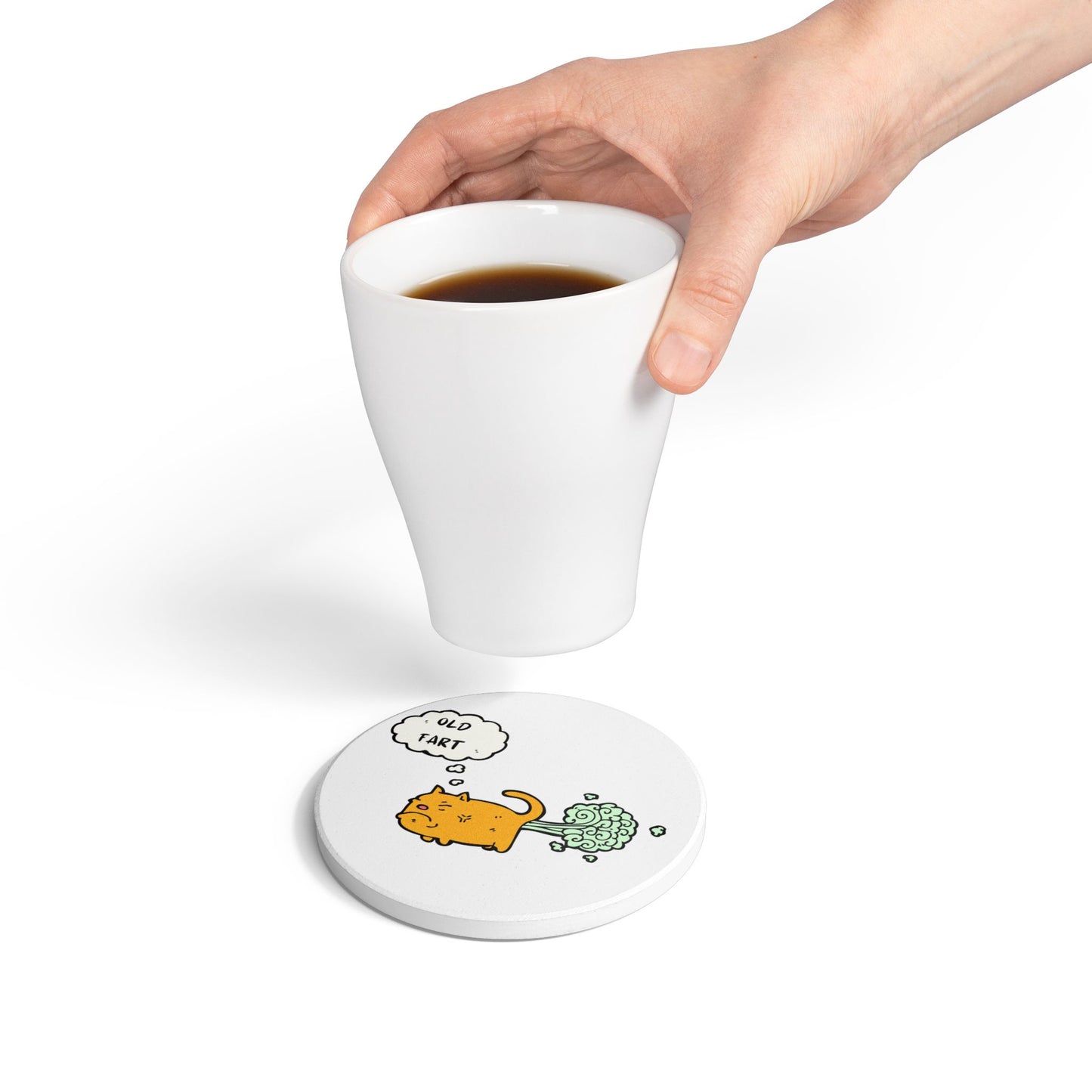 Old Fart (2) Ceramic Coaster