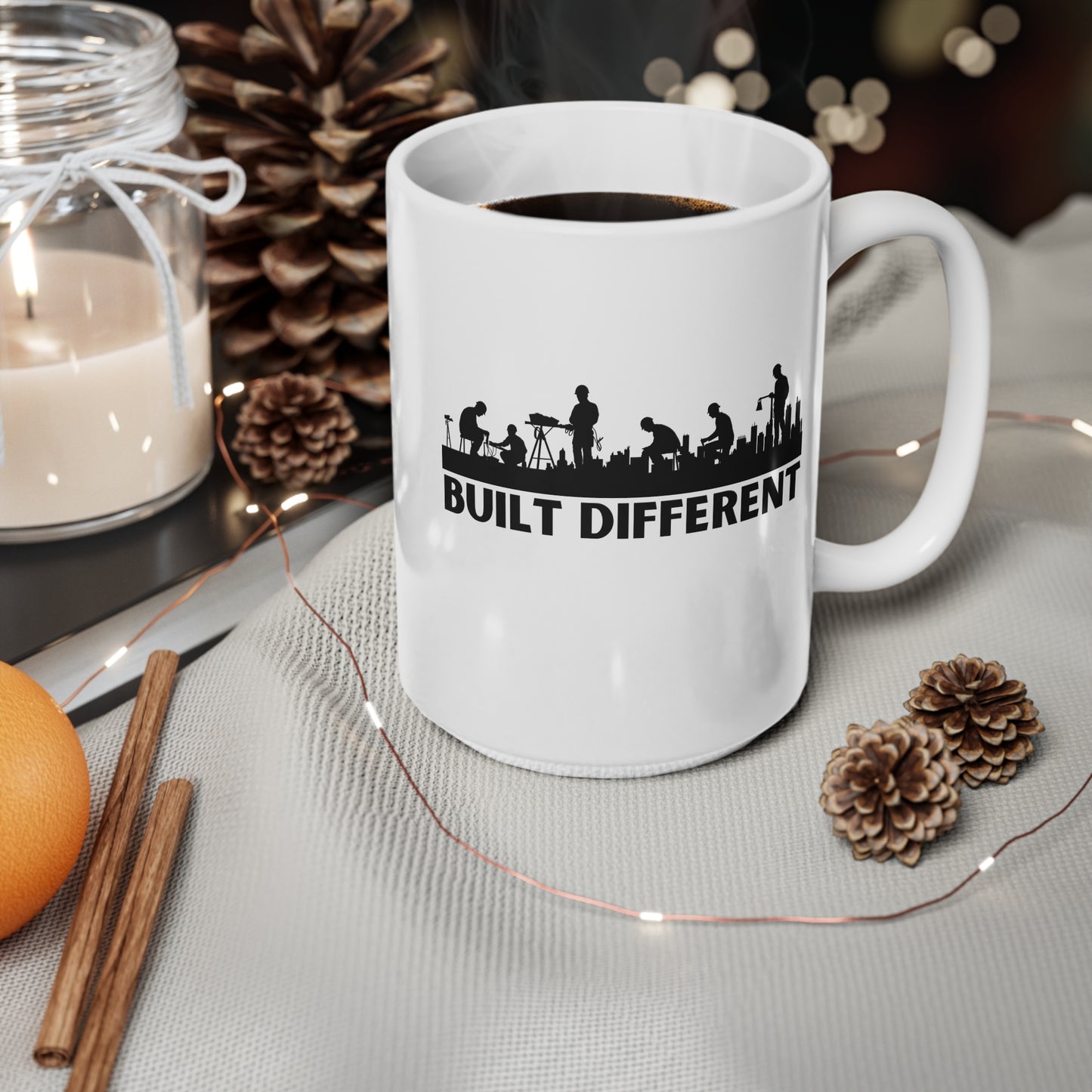 Built Different Ceramic Coffee Cup, 15oz
