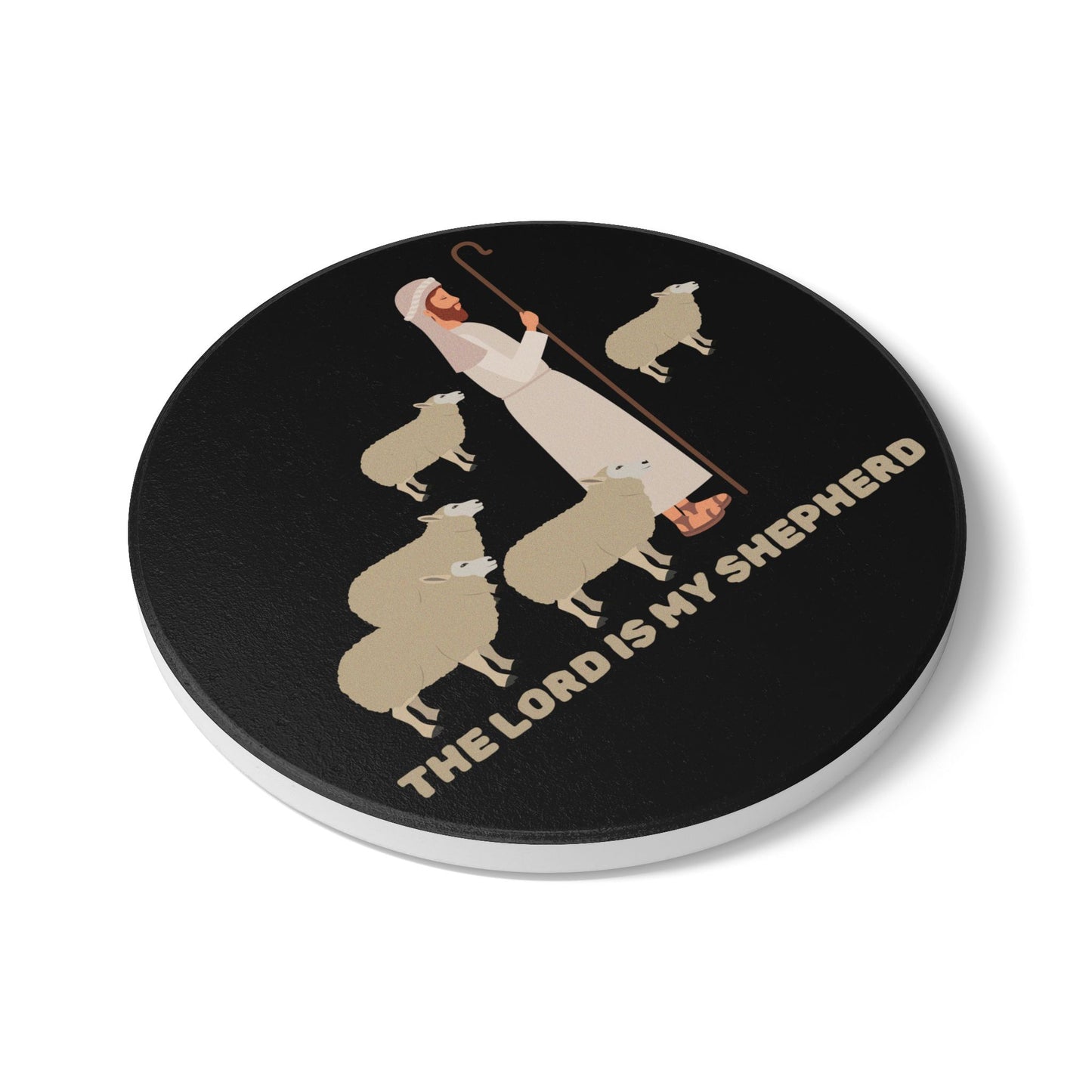 The Lord Is My Shepherd (2) Ceramic Coaster