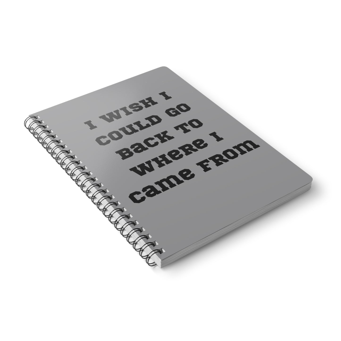 I Wish I Could Go Back To Where I Came From Wirobound Softcover Notebook, A5
