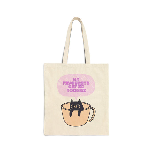My Favourite Cat Is Yoongi Cotton Canvas Tote Bag
