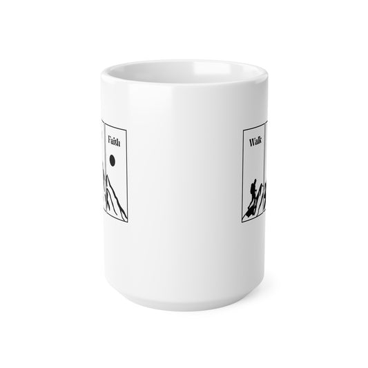 Walk By Faith Ceramic Coffee Cup, 15oz