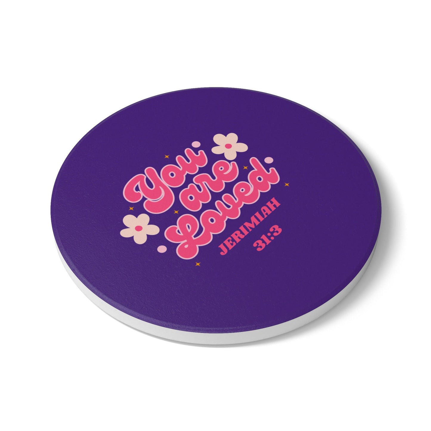 You Are Loved (1) Ceramic Coaster