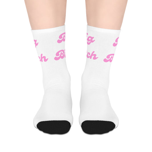Big Bitch Mid-length Socks (Pink)