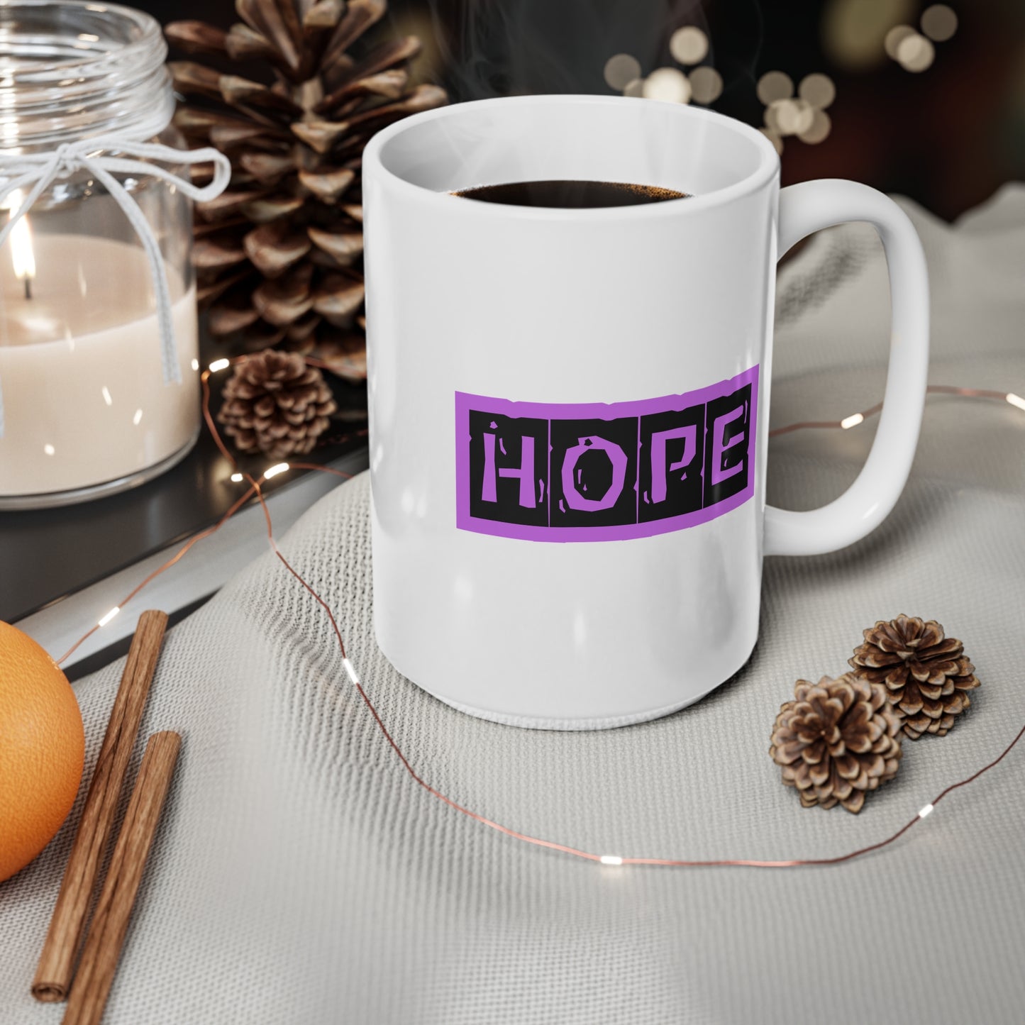 Hope (1) Ceramic Coffee Cup, 15oz