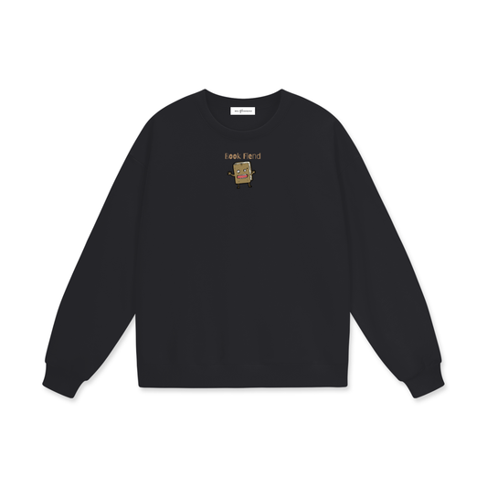 Book Fiend (Brown) Heavyweight Drop Shoulder Sweatshirt