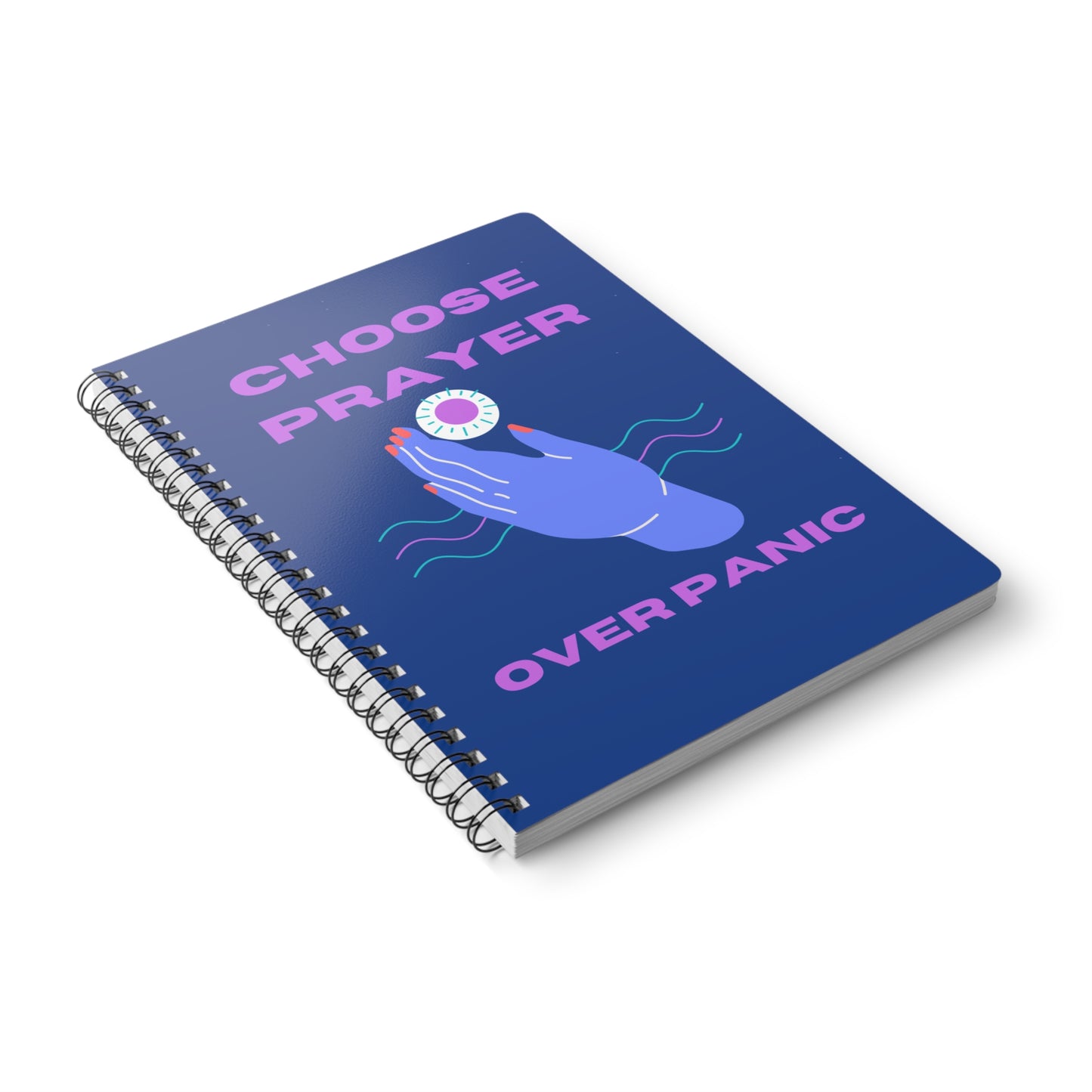 Choose Prayer Over Panic Wirobound Softcover Notebook, A5