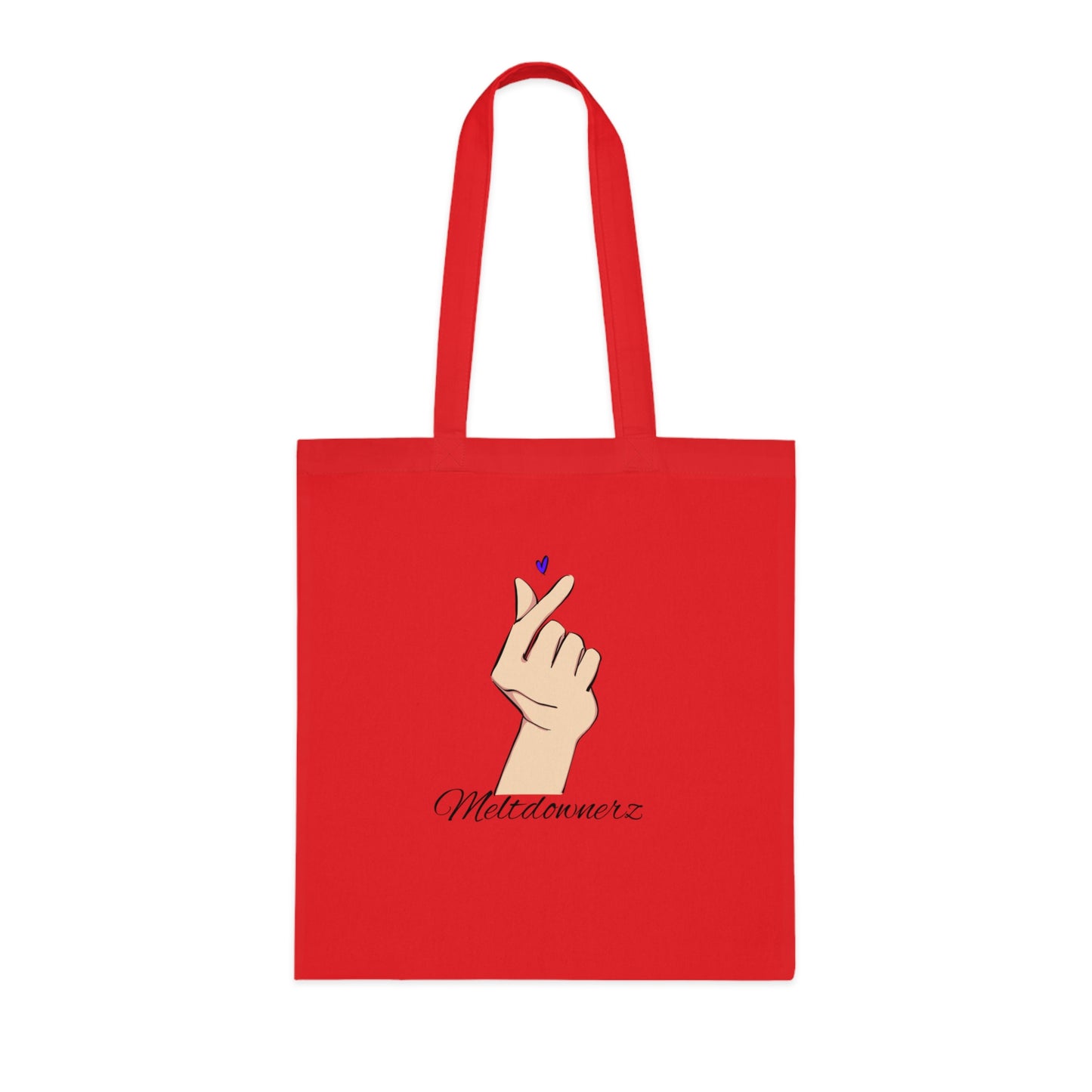 Meltdownerz Blue Heart Cotton Tote