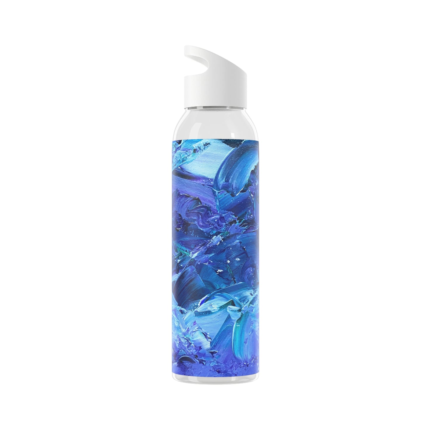 Waves Of Sapphire Sky Water Bottle